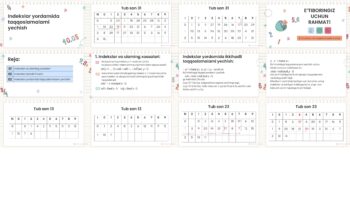 Indekslar yordamida taqqoslamalarni yechish