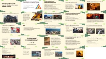 O‘zbekistonda bo‘lishi mumkin bo‘lgan texnogen tusdagi xavflar