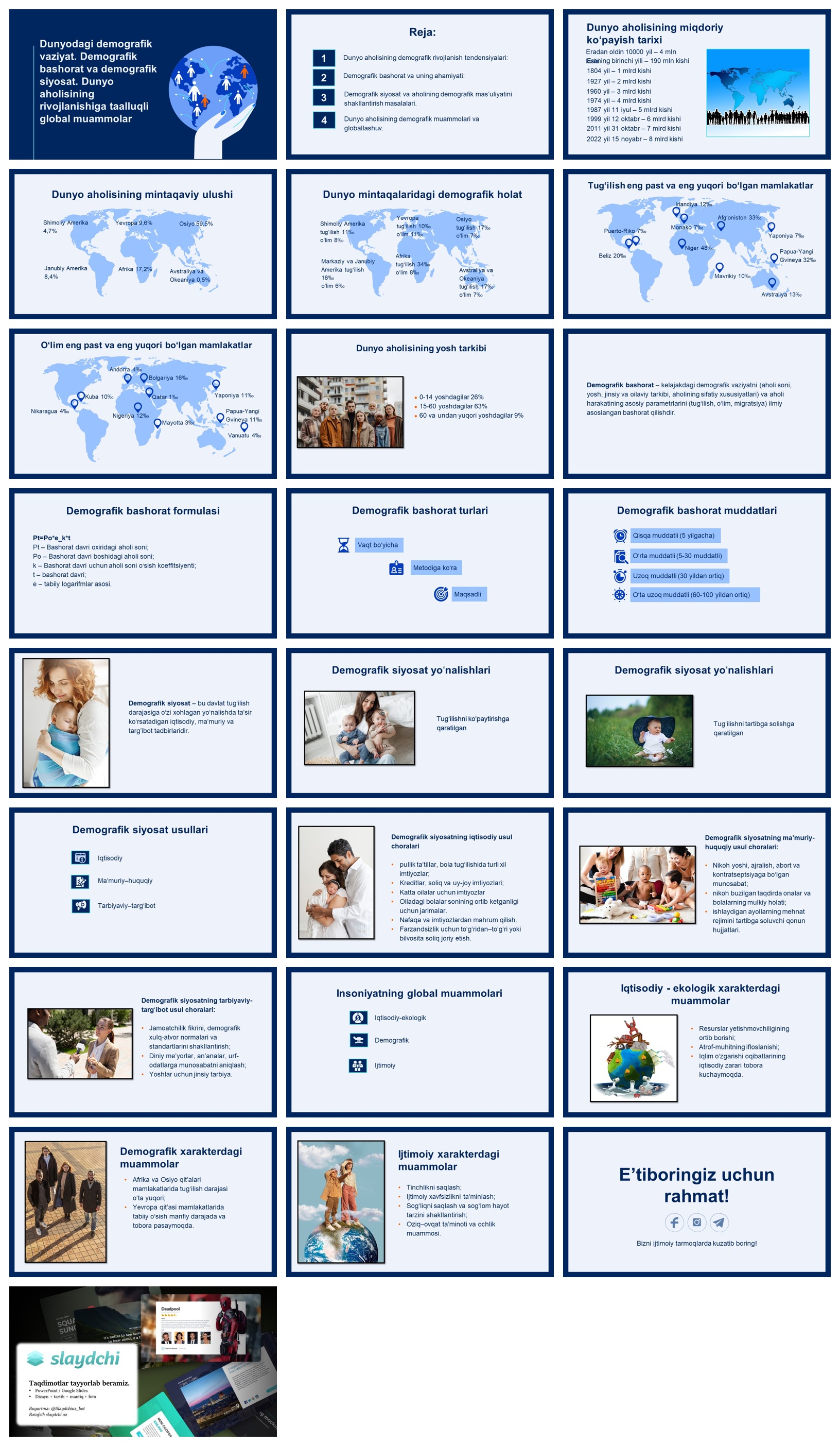 Dunyodagi-demografik-vaziyat.-Demografik-bashorat-va-demografik-siyosat.-Dunyo-aholisining-rivojlanishiga-taalluqli-global-muammolar