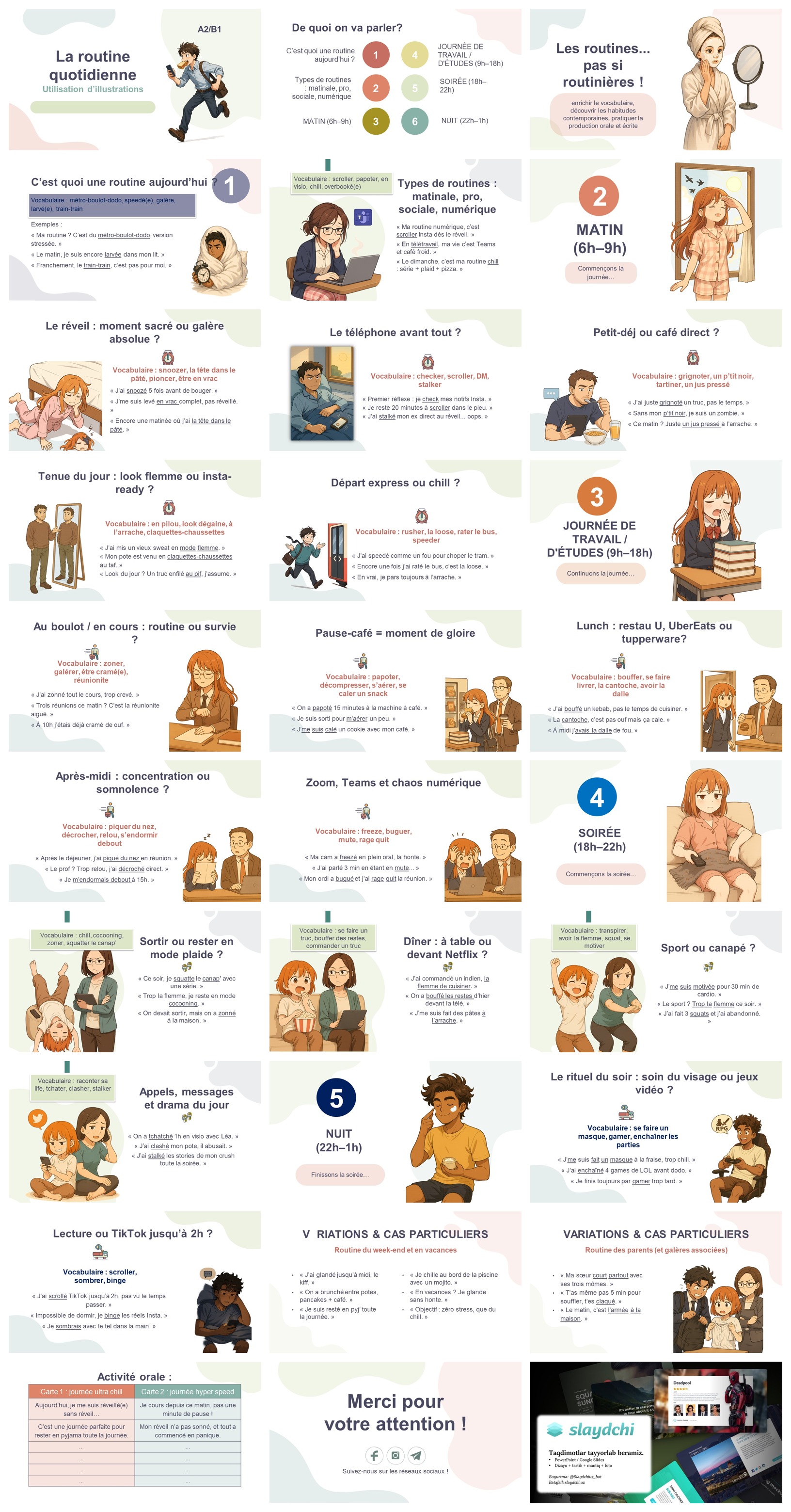 La-routine-quotidienne-Utilisation-d’illustrations