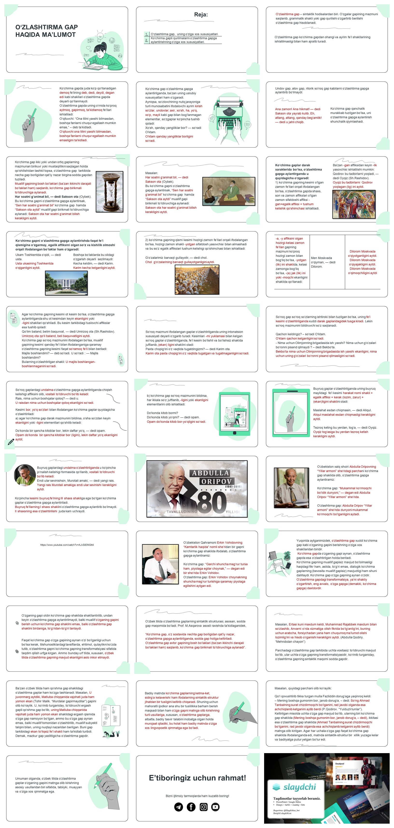 O‘ZLASHTIRMA-GAP-HAQIDA-MA’LUMOT