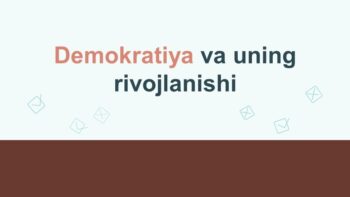 Demokratiya va uning rivojlanishi