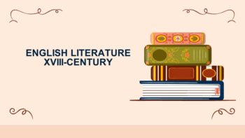 ENGLISH LITERATURE XVIII-CENTURY