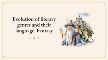 Evolution of literary genres and their language. Fantasy