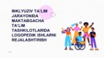 INKLYUZIV TA’LIM JARAYONIDA MAKTABGACHA TA’LIM TASHKILOTLARIDA LOGOPEDIK ISHLARNI REJALASHTIRISH