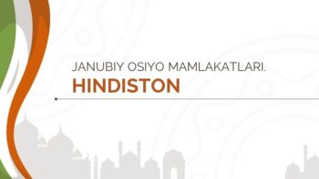 Janubiy osiyo mamlakatlari. Hindiston