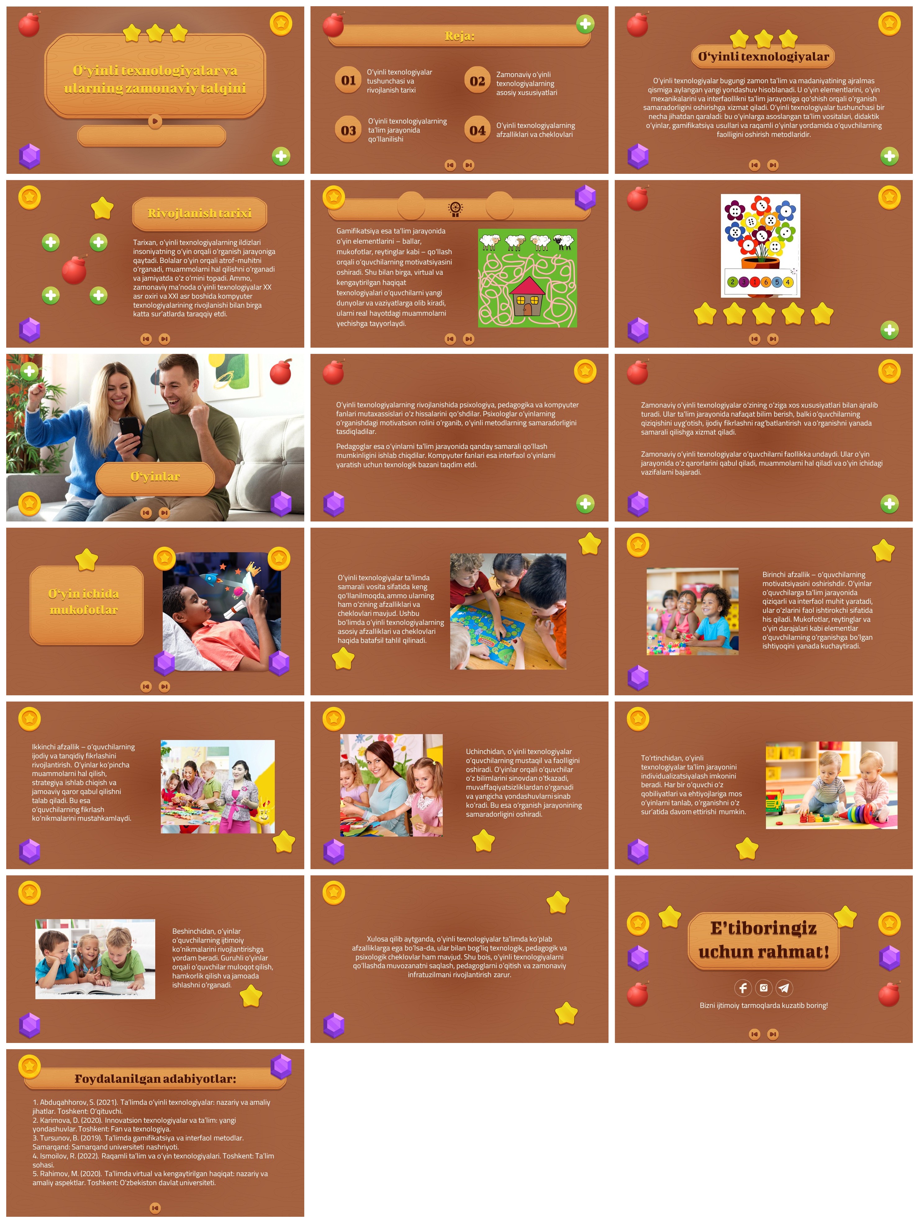 O‘yinli texnologiyalar va ularning zamonaviy talqini