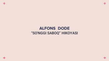 Alfons Dode So'nggi saboq hikoyasi mavzusidagi PPTX taqdimot muqovasi