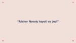 Alisher Navoiy hayoti va ijodi_main