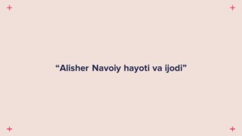 Alisher Navoiy hayoti va ijodi mavzusidagi PPTX taqdimot muqovasi