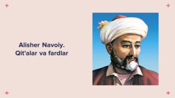 Alisher Navoiy. Qit'alar va fardlar mavzusidagi PPTX taqdimot muqovasi