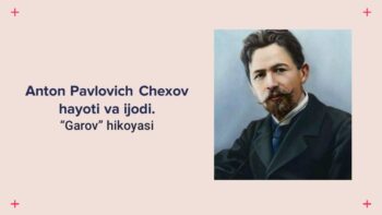 Anton Chexov hayoti va ijodi 'Garov' hikoyasi mavzusidagi PPTX taqdimot muqovasi