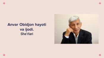 Anvar Obidjon hayoti va ijodi mavzusidagi PPTX taqdimot muqovasi