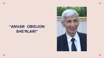 Anvar Obidjon she'rlari mavzusidagi PPTX taqdimot muqovasi