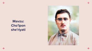 Cho'lpon she'riyati mavzusidagi PPTX taqdimot muqovasi