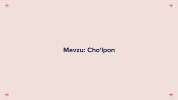 Cho‘lpon mavzusidagi PPTX taqdimot muqovasi