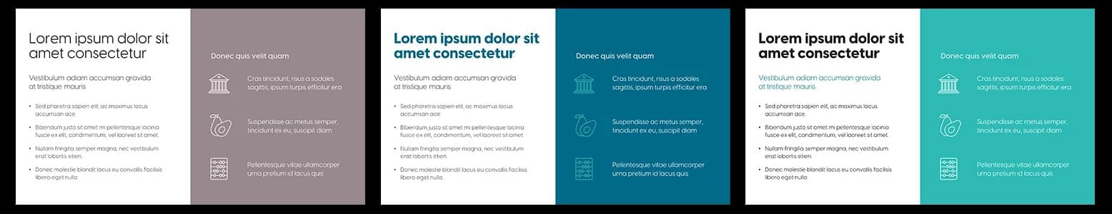 Virtual taqdimotlar uchun slaydlarni loyihalash kontrastli misollar