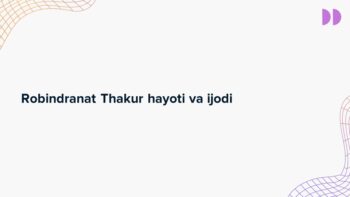 Robindranat Thakur hayoti va ijodi (2) mavzusidagi PPTX taqdimot muqovasi