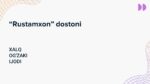 Rustamxon dostoni