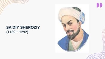 Sa'diy Sheroziy hayoti va ijodi mavzusidagi PPTX taqdimot muqovasi