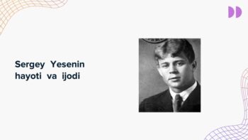Sergey Yesenin hayoti va ijodi (3) mavzusidagi PPTX taqdimot muqovasi