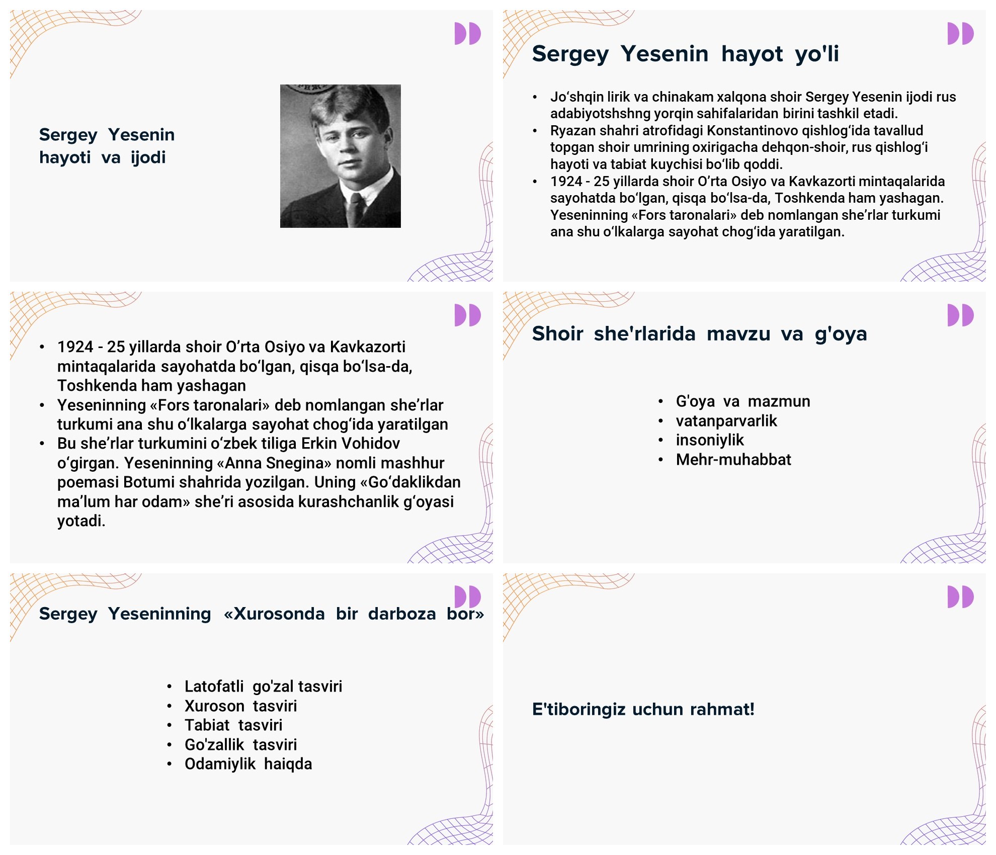 Sergey Yesenin hayoti va ijodi (3)