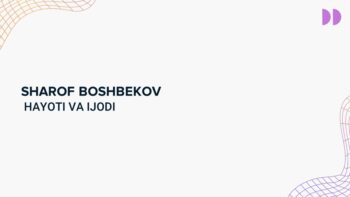 Sharof Boshbekov hayoti va ijodi mavzusidagi PPTX taqdimot muqovasi