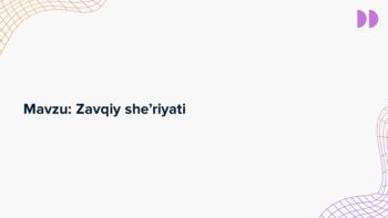 Zavqiy she'riyati