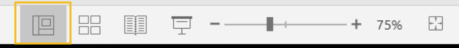 turli PowerPoint ko'rinishlarini ko'rish uchun piktogramma