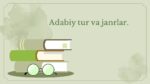 Adabiy tur va janrlar tushunchasi_main