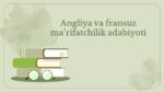 Angliya va Fransuz Ma’rifatchilik Adabiyoti_main