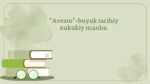 Avesto buyuk tarixiy xukukiy manba