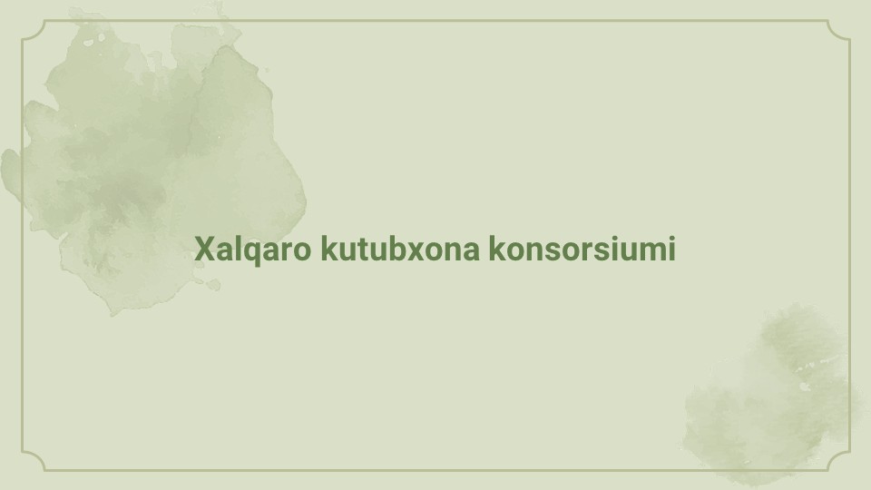 Konsorsium va YEIFL tarmog'i_main Konsorsium va YEIFL tarmog'i