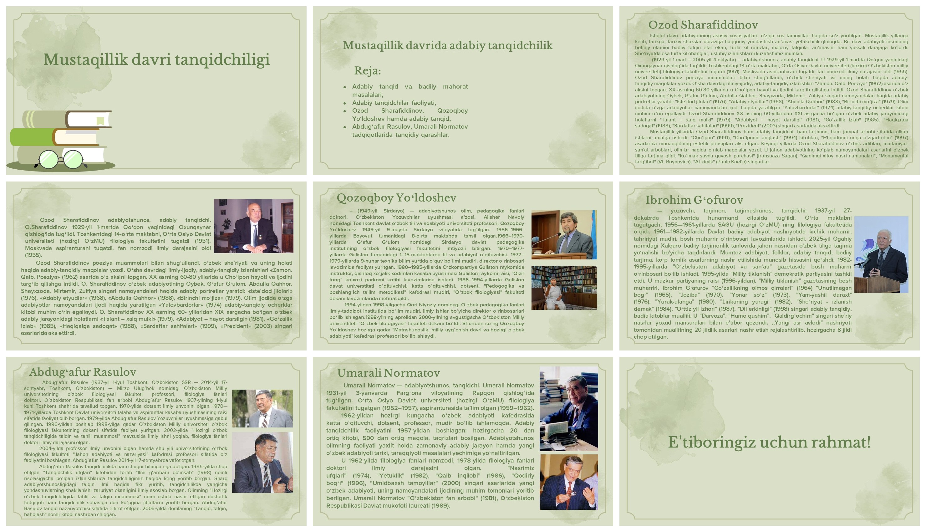 Mustaqillik davri adabiy tanqidchiligi