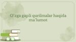 O'zga gapli qurilmalar haqida ma'lumot