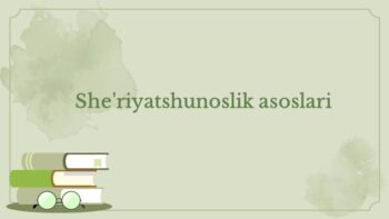 She'riyatshunoslik asoslari