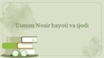 Usmon Nosir hayoti va ijodi tahlili_main