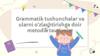 4-sinf Ona tili Grammatik tushunchalar