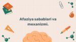 Afaziya sabablari va mexanizmi