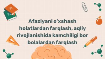 Afaziyani o'xshash holatlardan farqlash