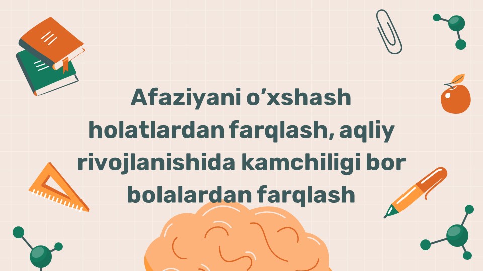 Afaziyani o'xshash holatlardan farqlash_main Afaziyani o'xshash holatlardan farqlash