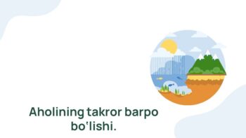 Aholining takror barpo bo'lishi va tabiiy o'sish