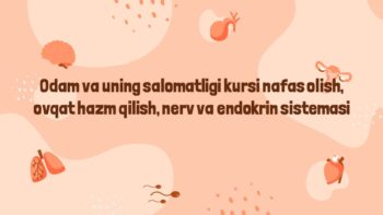 Biologiyadan masala va mashq yechish nafas ovqat hazm sistemasi