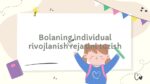 Bolaning individual rivojlanish rejasini tuzish