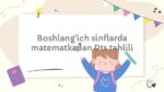 Boshlang'ich sinflarda matematika DTS tahlili