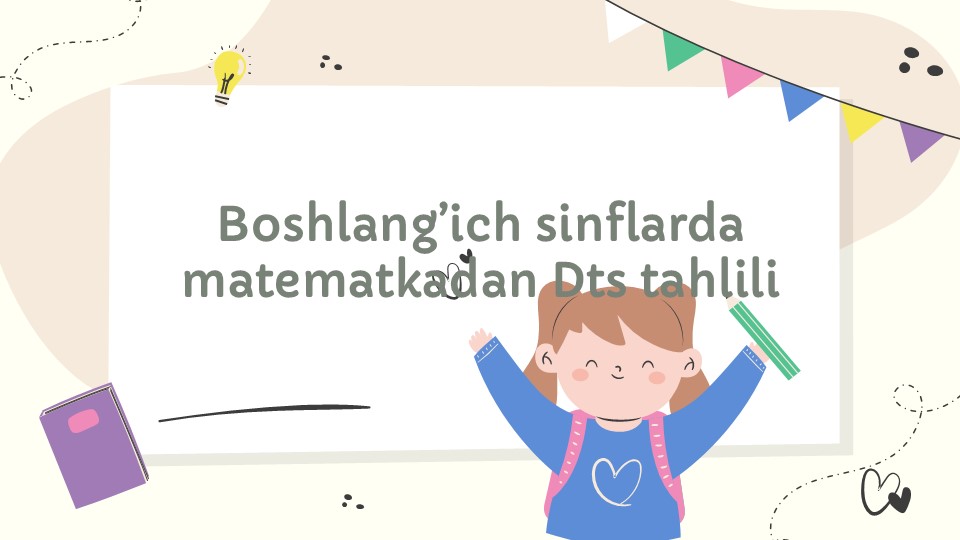 Boshlang'ich sinflarda matematika DTS tahlili_main Boshlang'ich sinflarda matematika DTS tahlili