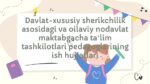 DXSh va oilaviy MTT pedagoglari ish hujjatlari