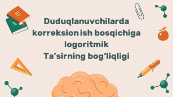 Duduqlanuvchilarda korreksion ish bosqichiga logoritmik ta'sir bog'liqligi