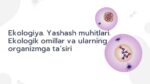 Ekologiya fanining asoslari va bo’limlari_main