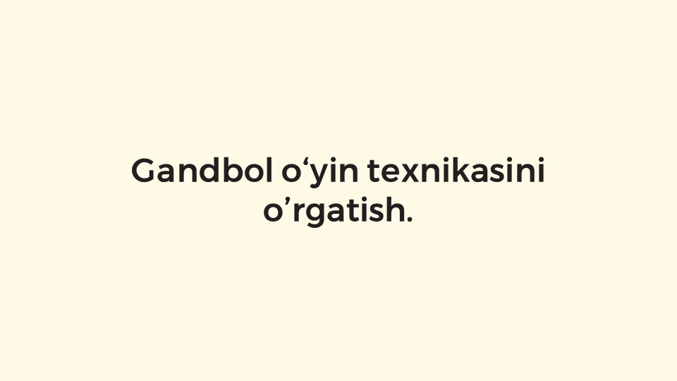 Gandbol o‘yin texnikasini o‘rgatish_main Gandbol o‘yin texnikasini o‘rgatish